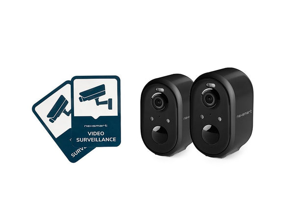 NEXSMART™ AIR4-B BATTERIDRIVEN ÖVERVAKNINGSKAMERA - 2 PACK+KLISTERMÄRKE