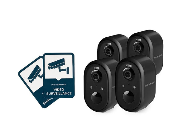 NEXSMART™ AIR4-B BATTERIDRIVEN ÖVERVAKNINGSKAMERA - 4 PACK+KLISTERMÄRKE